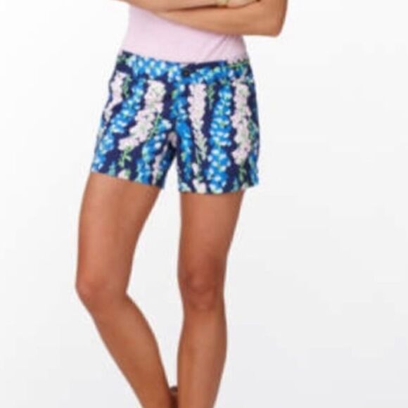 Lilly Pulitzer Callahan Foxy Foxglove Shorts 00 - Picture 6 of 6